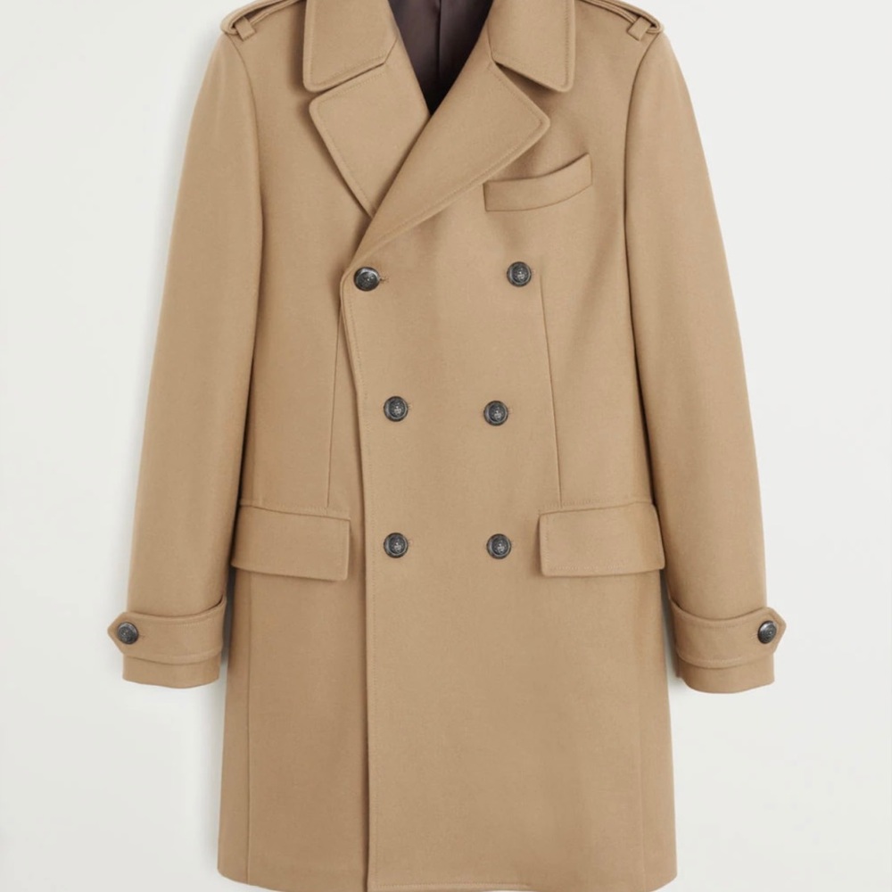 SOLD! Mango Man - Double-breasted Tailored Coat - Picture 8 of 11